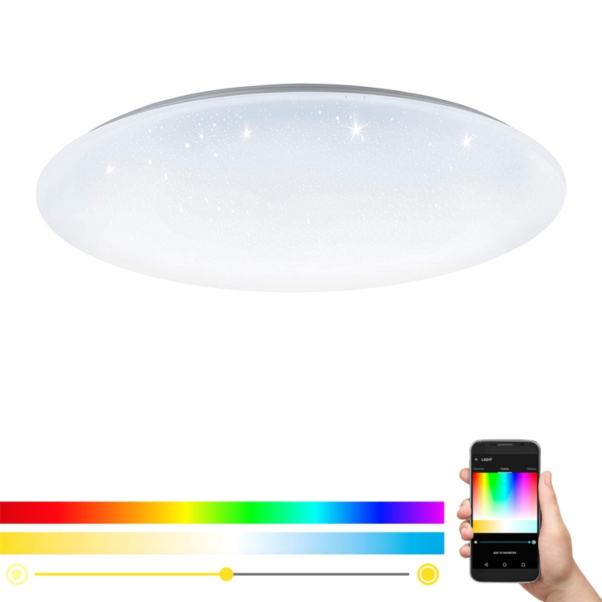 Eglo 33669 - LED RGBW Himmennettävä kattovalo TOTARI-C LED/43W/230V 2700-6500K valkoinen + kauko-ohjaus