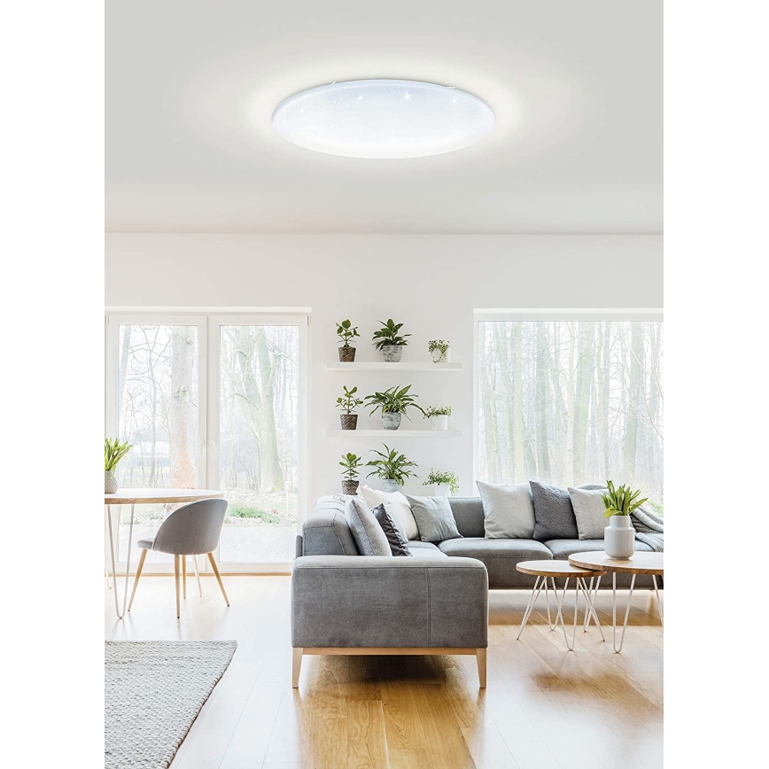 Eglo 33669 - LED RGBW Himmennettävä kattovalo TOTARI-C LED/43W/230V 2700-6500K valkoinen + kauko-ohjaus