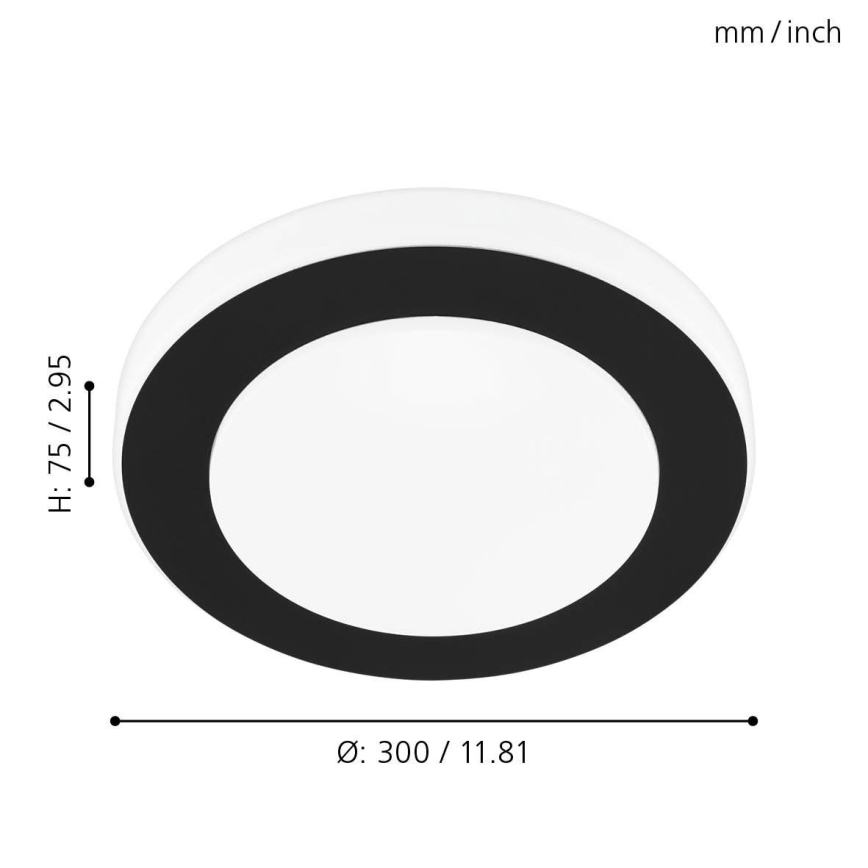 Eglo 33682 - LED-kattovalaisin kylpyhuoneessa CARPI LED/11W/230V IP44