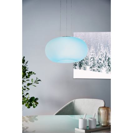 Eglo 33766 - LED RGBW Himmennettävä kattokruunu johdossa OPTICA-C LED/22W/230V 2700-6500K halkaisija 37,5 cm
