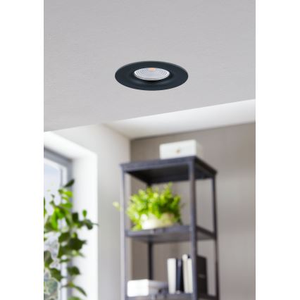 Eglo - LED Himmennettävä upotettava valo/6W/230V musta