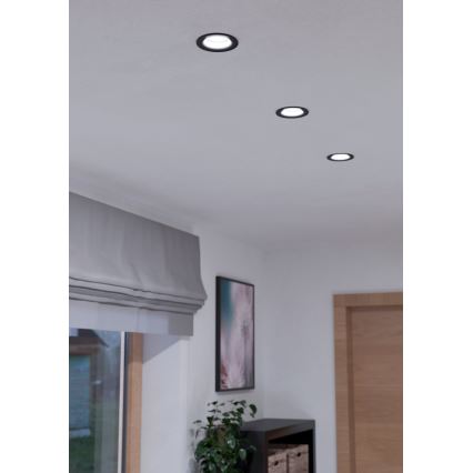Eglo - LED Himmennettävä upotettava valo/6W/230V musta