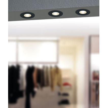 Eglo - LED Himmennettävä upotettava valo/6W/230V musta