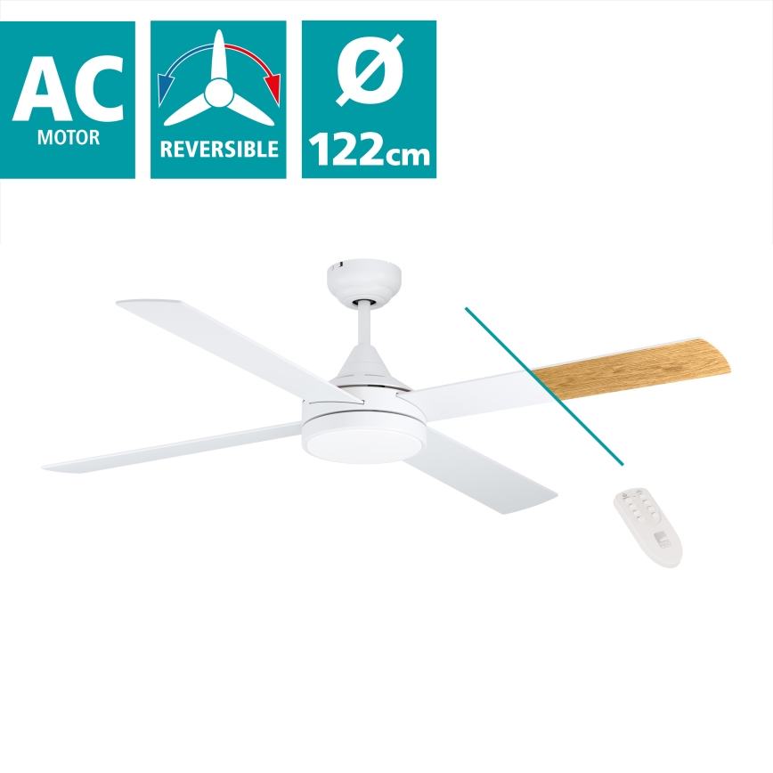 Eglo - LED Kattotuuletin LED/20W/230V 3000/4000/5000K + kauko-ohjaus valkoinen