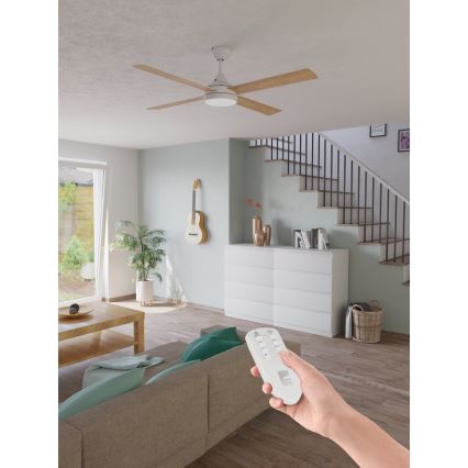 Eglo - LED Kattotuuletin LED/20W/230V 3000/4000/5000K + kauko-ohjaus valkoinen
