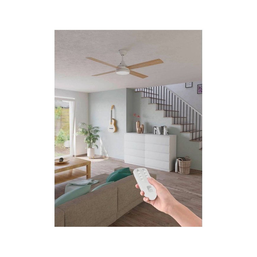 Eglo - LED Kattotuuletin LED/20W/230V 3000/4000/5000K + kauko-ohjaus valkoinen