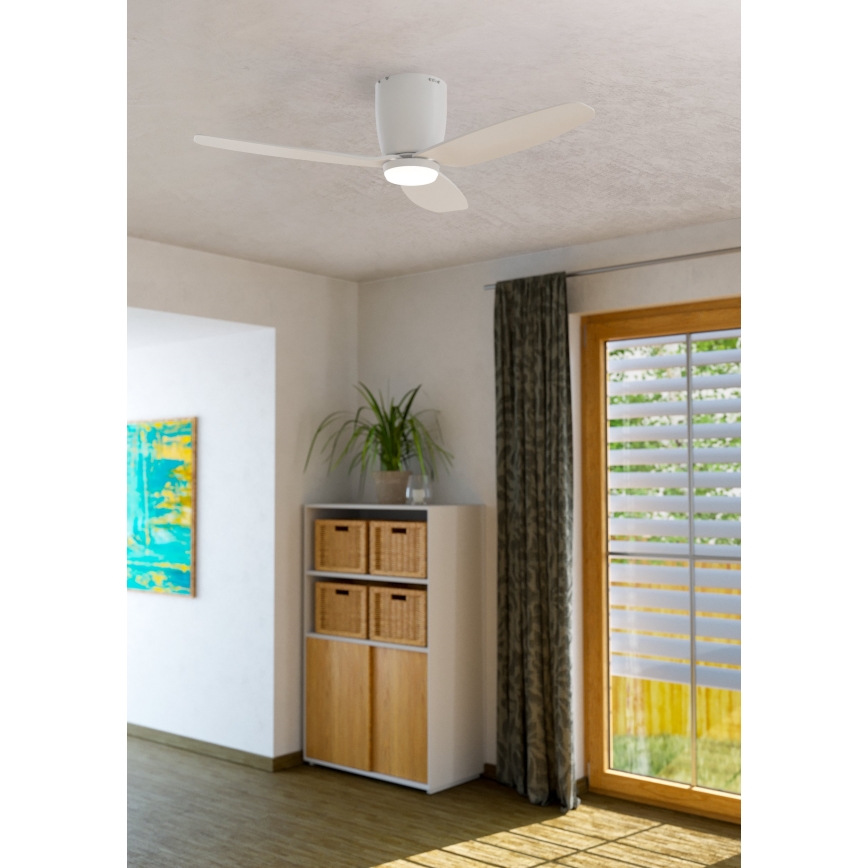 Eglo 35086 - LED-kattotuuletin BAVARO LED / 15W / 230V + kaukosäädin