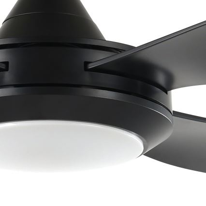 Eglo - LED Kattotuuletin LED/20W/230V musta + kauko-ohjaus