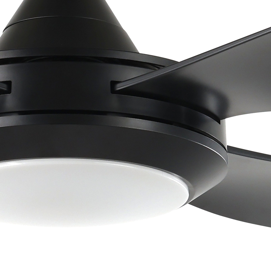 Eglo - LED Kattotuuletin LED/20W/230V musta + kauko-ohjaus