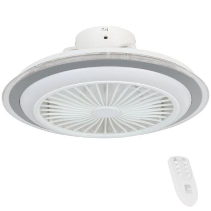 Eglo - LED Himmennettävä kattotuuletin LED/25,5W/230V valkoinen/harmaa 2700-6500K + kauko-ohjaus