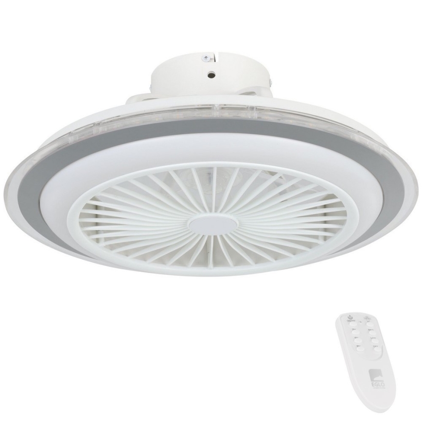 Eglo - LED Himmennettävä kattotuuletin LED/25,5W/230V valkoinen/harmaa 2700-6500K + kauko-ohjaus