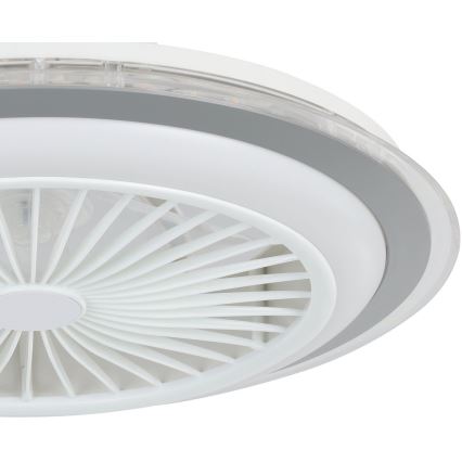 Eglo - LED Himmennettävä kattotuuletin LED/25,5W/230V valkoinen/harmaa 2700-6500K + kauko-ohjaus