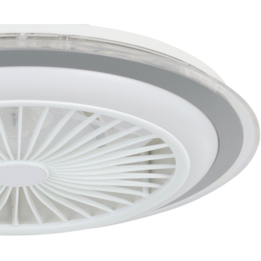 Eglo - LED Himmennettävä kattotuuletin LED/25,5W/230V valkoinen/harmaa 2700-6500K + kauko-ohjaus