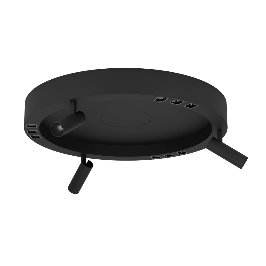 Eglo - Himmennettävä LED-kattovalaisin 3xLED/8W/230V + 3xLED/8,5W 3000K musta + kauko-ohjaus