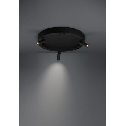 Eglo - Himmennettävä LED-kattovalaisin 3xLED/8W/230V + 3xLED/8,5W 3000K musta + kauko-ohjaus