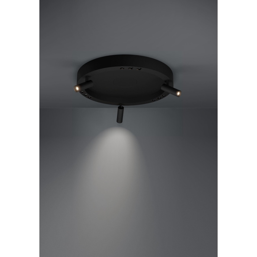 Eglo - Himmennettävä LED-kattovalaisin 3xLED/8W/230V + 3xLED/8,5W 3000K musta + kauko-ohjaus