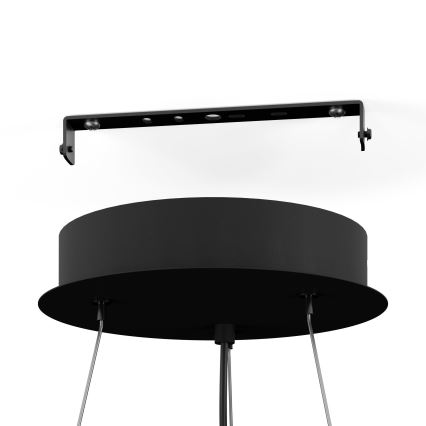 Eglo - Himmennettävä LED-kattokruunu johdossa 3xLED/8W/230V + 3xLED/8,5W 3000K musta + kauko-ohjaus