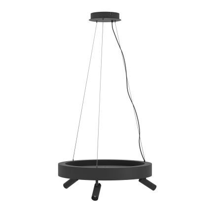 Eglo - Himmennettävä LED-kattokruunu johdossa 3xLED/8W/230V + 3xLED/8,5W 3000K musta + kauko-ohjaus