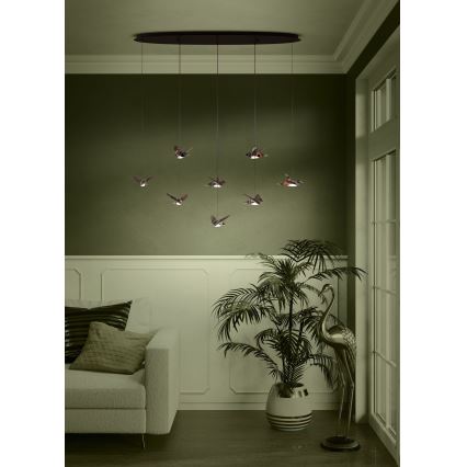 Eglo - Himmennettävä LED-kattokruunu johdossa 8xLED/4,2W/230V 3000K musta