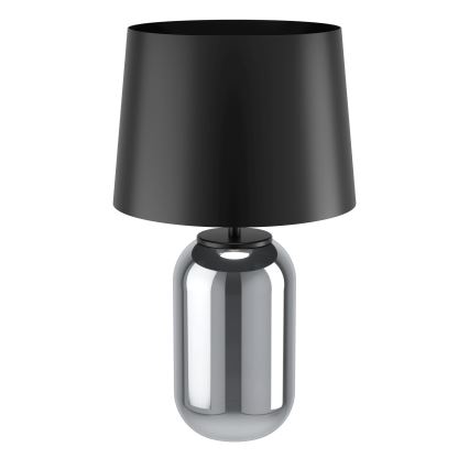 Eglo - Pöytävalaisin 1xE27/40W/230V musta/savuinen