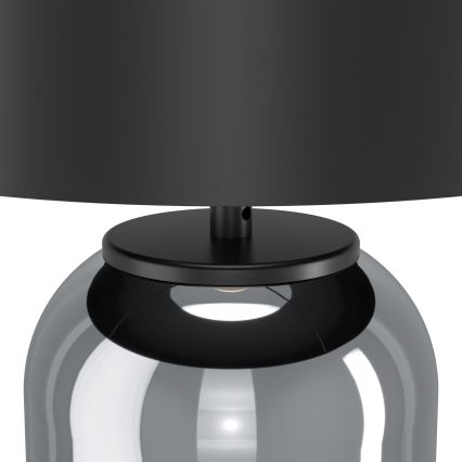 Eglo - Pöytävalaisin 1xE27/40W/230V musta/savuinen