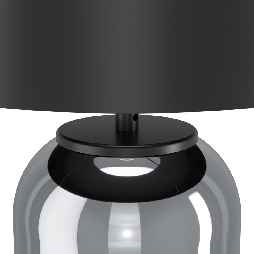 Eglo - Pöytävalaisin 1xE27/40W/230V musta/savuinen