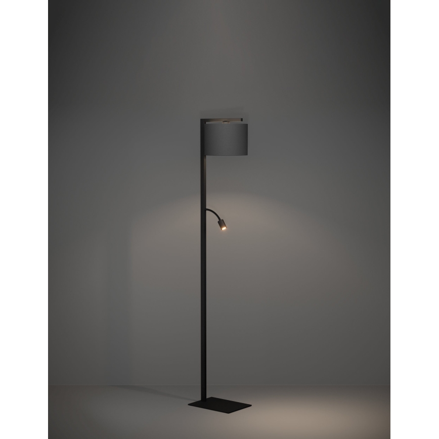 Eglo - LED-lattiavalaisin 1xE27/40W/230V + LED/3,8W 3000K musta