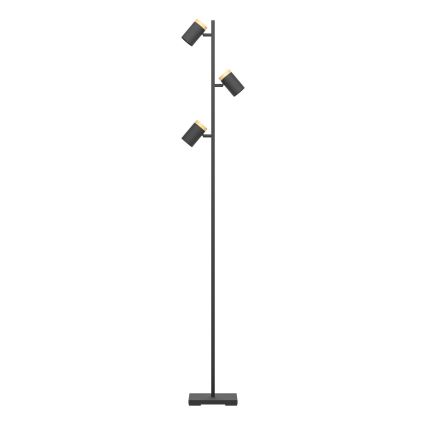 Eglo - LED-lattiavalaisin 3xGU10/4,5W/230V 3000K musta/ruskea