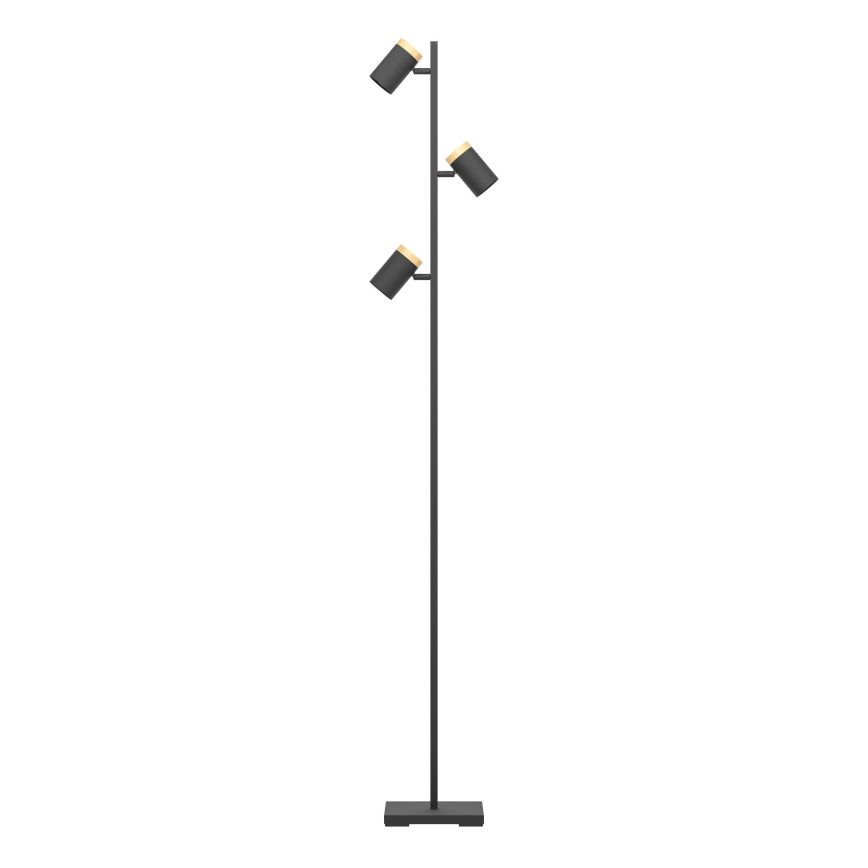 Eglo - LED-lattiavalaisin 3xGU10/4,5W/230V 3000K musta/ruskea