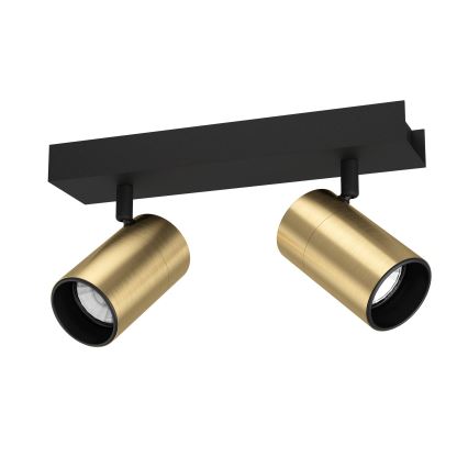 Eglo - LED-kohdevalaisin 2xGU10/4,5W/230V 3000K musta/kulta