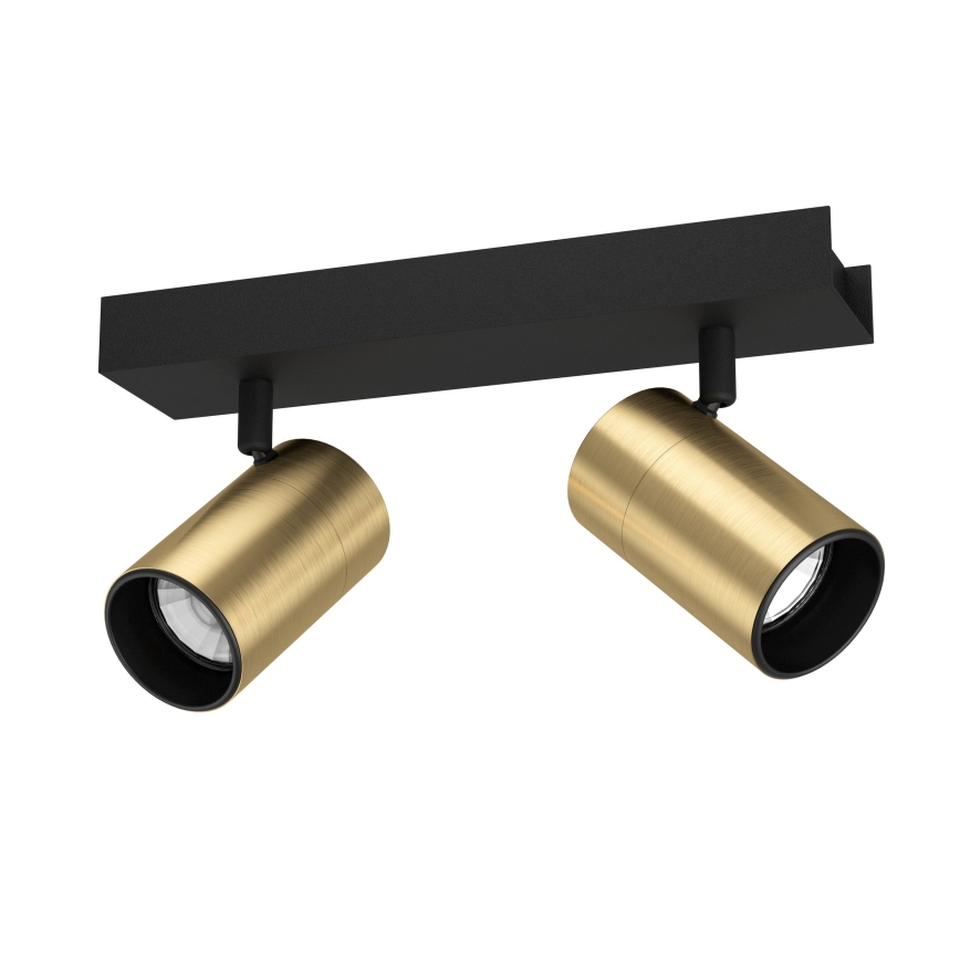 Eglo - LED-kohdevalaisin 2xGU10/4,5W/230V 3000K musta/kulta