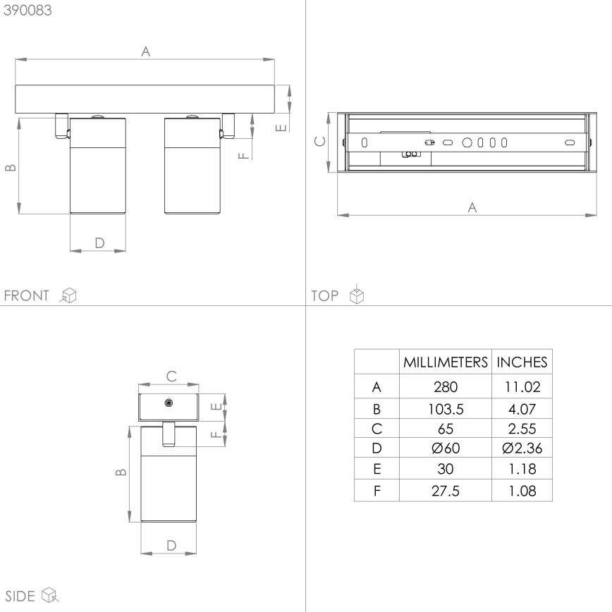 Eglo - LED-kohdevalaisin 2xGU10/4,5W/230V 3000K musta/kulta