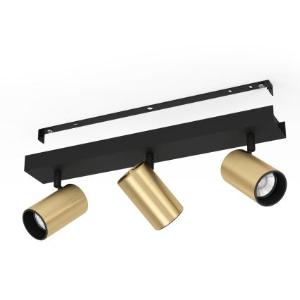 Eglo - LED-kohdevalaisin 3xGU10/4,5W/230V 3000K musta/kulta