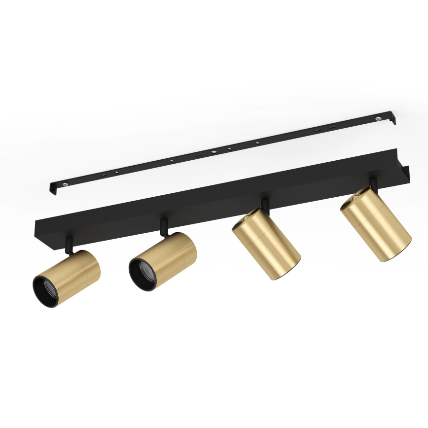 Eglo - LED-kohdevalaisin 4xGU10/4,5W/230V 3000K musta/kulta