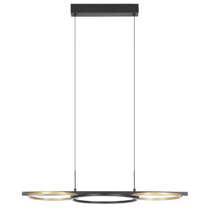 Eglo - Himmennettävä LED-kattokruunu johdossa 2xLED/12,5W/230V + LED/15,5W 3000K musta