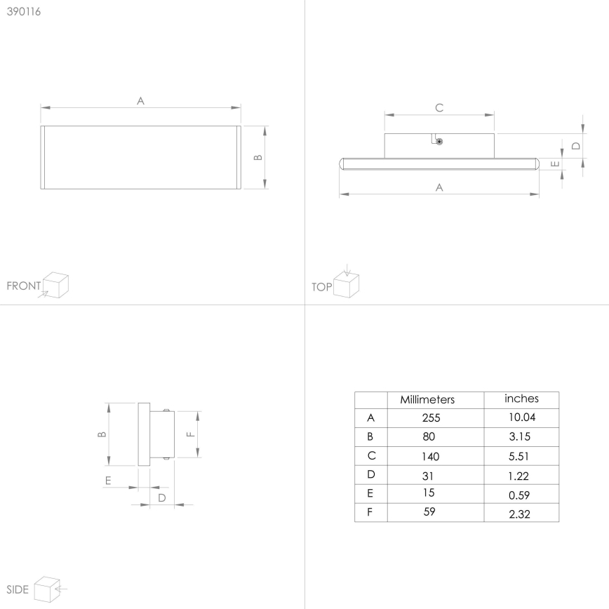 Eglo - LED-seinävalaisin 2xLED/5,4W/230V 3000K musta