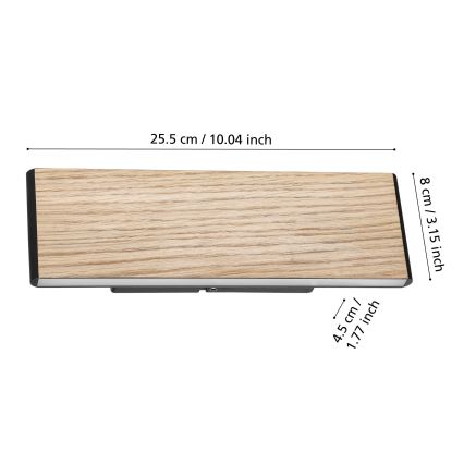 Eglo - LED-seinävalaisin 2xLED/4,2W/230V 3000K tammi