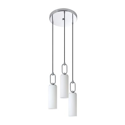 Eglo - Kattokruunu johdossa 3xE27/40W/230V kiiltävä kromi
