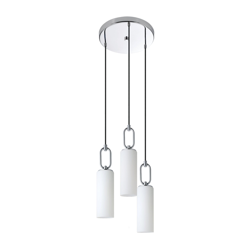 Eglo - Kattokruunu johdossa 3xE27/40W/230V kiiltävä kromi