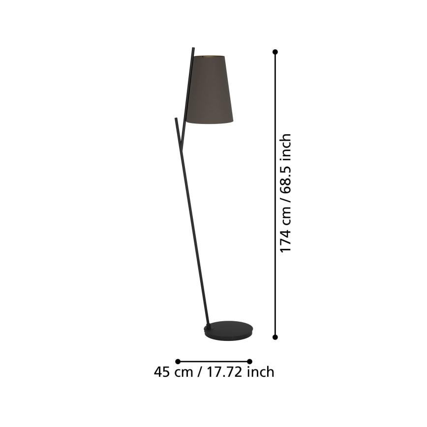 Eglo - Lattialamppu 1xE27/40W/230V ruskea
