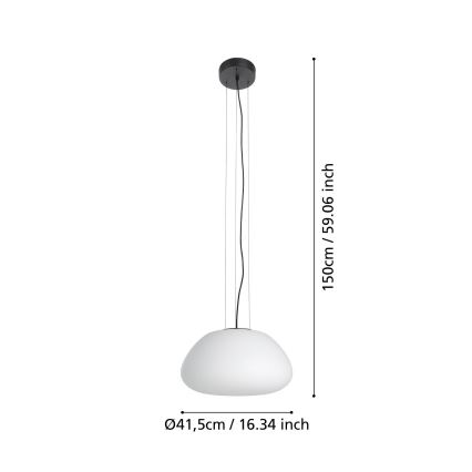 Eglo - Kattokruunu johdossa 1xE27/40W/230V musta