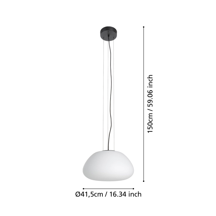 Eglo - Kattokruunu johdossa 1xE27/40W/230V musta