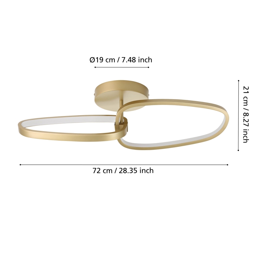 Eglo - LED-himmennyskattokruunu LED/25W/230V 3000K kulta
