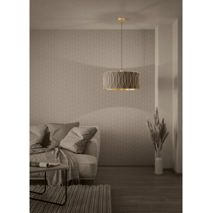 Eglo - Kattokruunu johdossa 1xE27/40W/230V kulta/ruskea