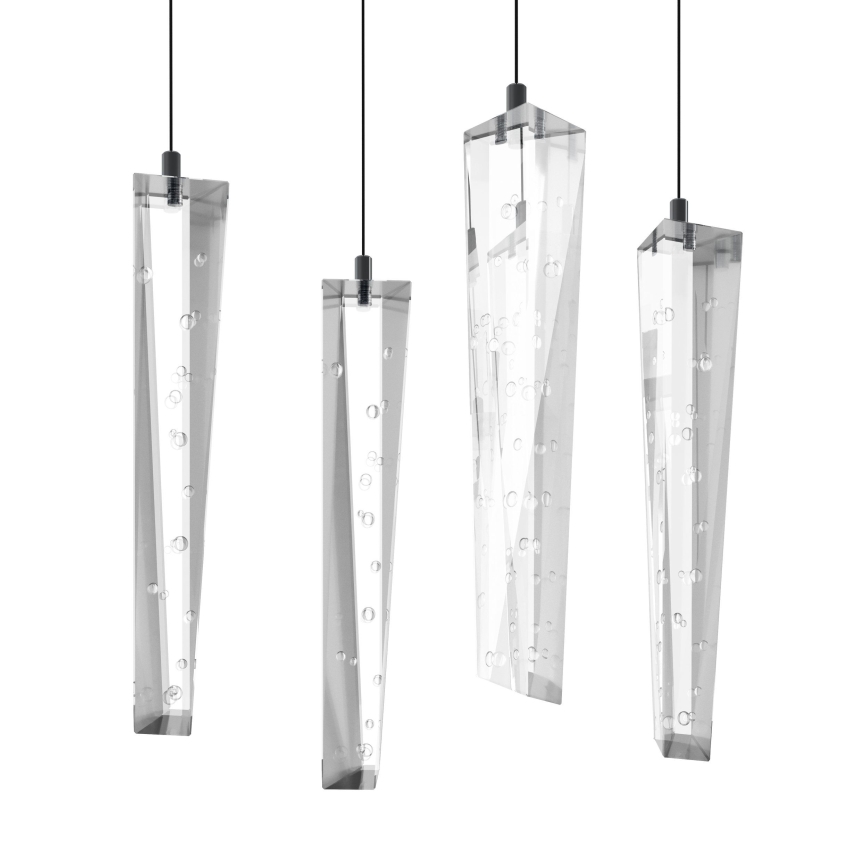 Eglo - Himmennettävä LED-kattokruunu johdossa 8xLED/4,2W/230V 3000K läpinäkyvä