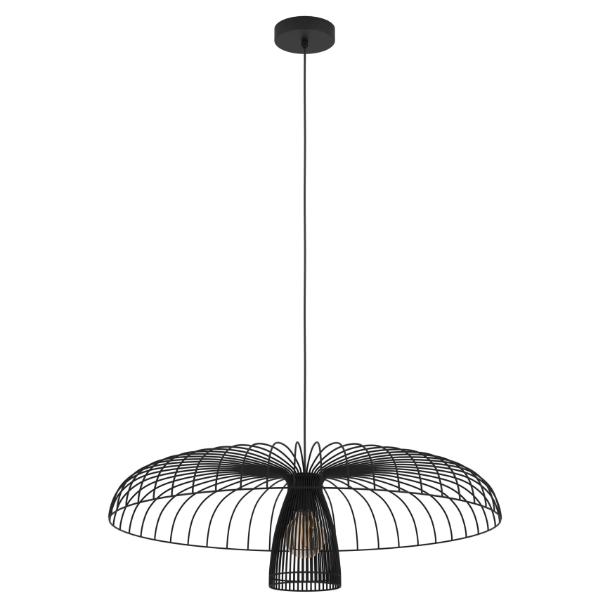 Eglo - Kattokruunu johdossa 1xE27/60W/230V halkaisija 77 cm musta