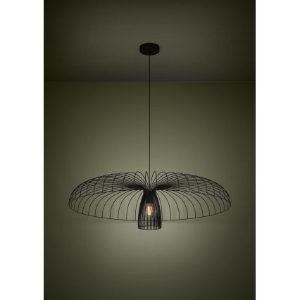 Eglo - Kattokruunu johdossa 1xE27/60W/230V halkaisija 98,5 cm musta