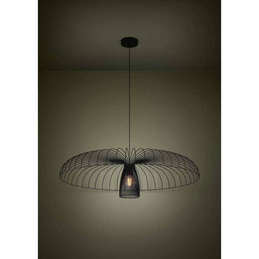 Eglo - Kattokruunu johdossa 1xE27/60W/230V halkaisija 98,5 cm musta