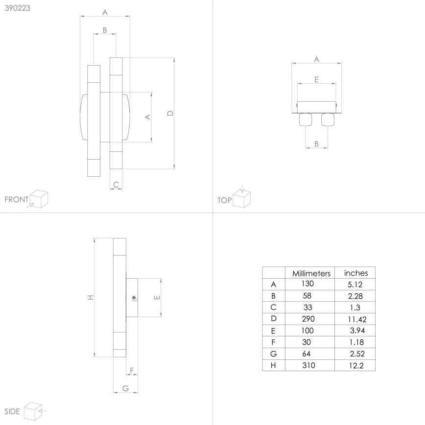 Eglo - LED-seinävalaisin 4xLED/3,3W/230V 3000K antrasiitti/kulta