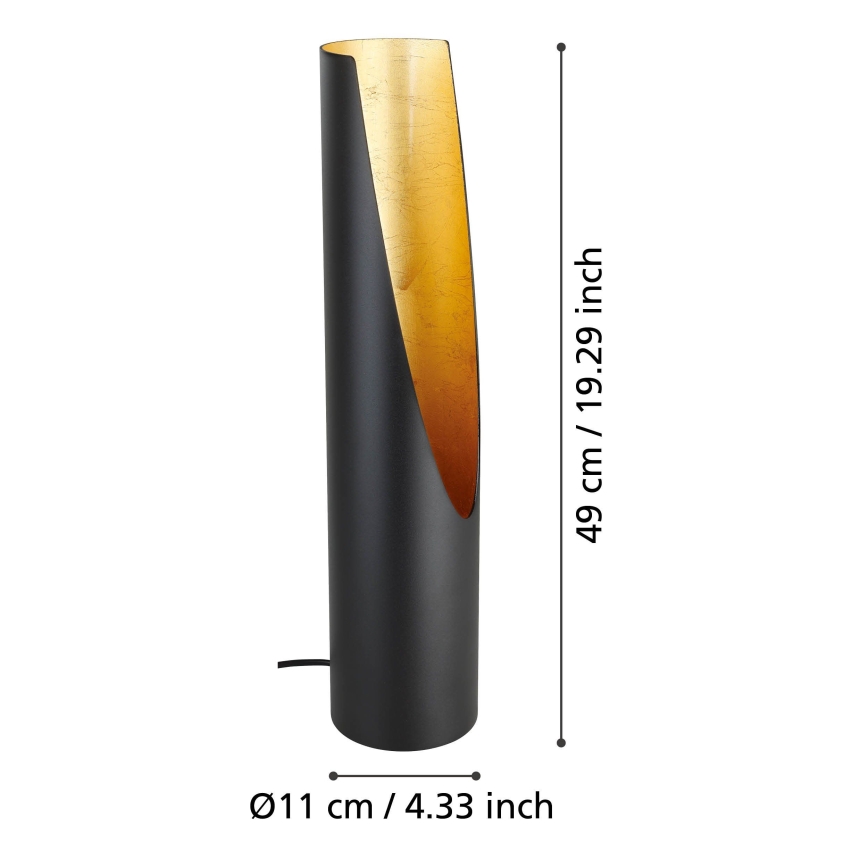 Eglo - LED-pöytävalaisin 1xGU10/4,7W/230V musta/kulta